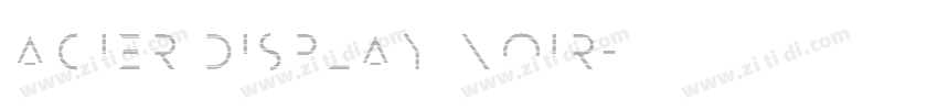 Acier Display Noir字体转换